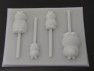 528sp Pepper Pig Mom Dad Brother Chocolate or Hard Candy Lollipop Mold